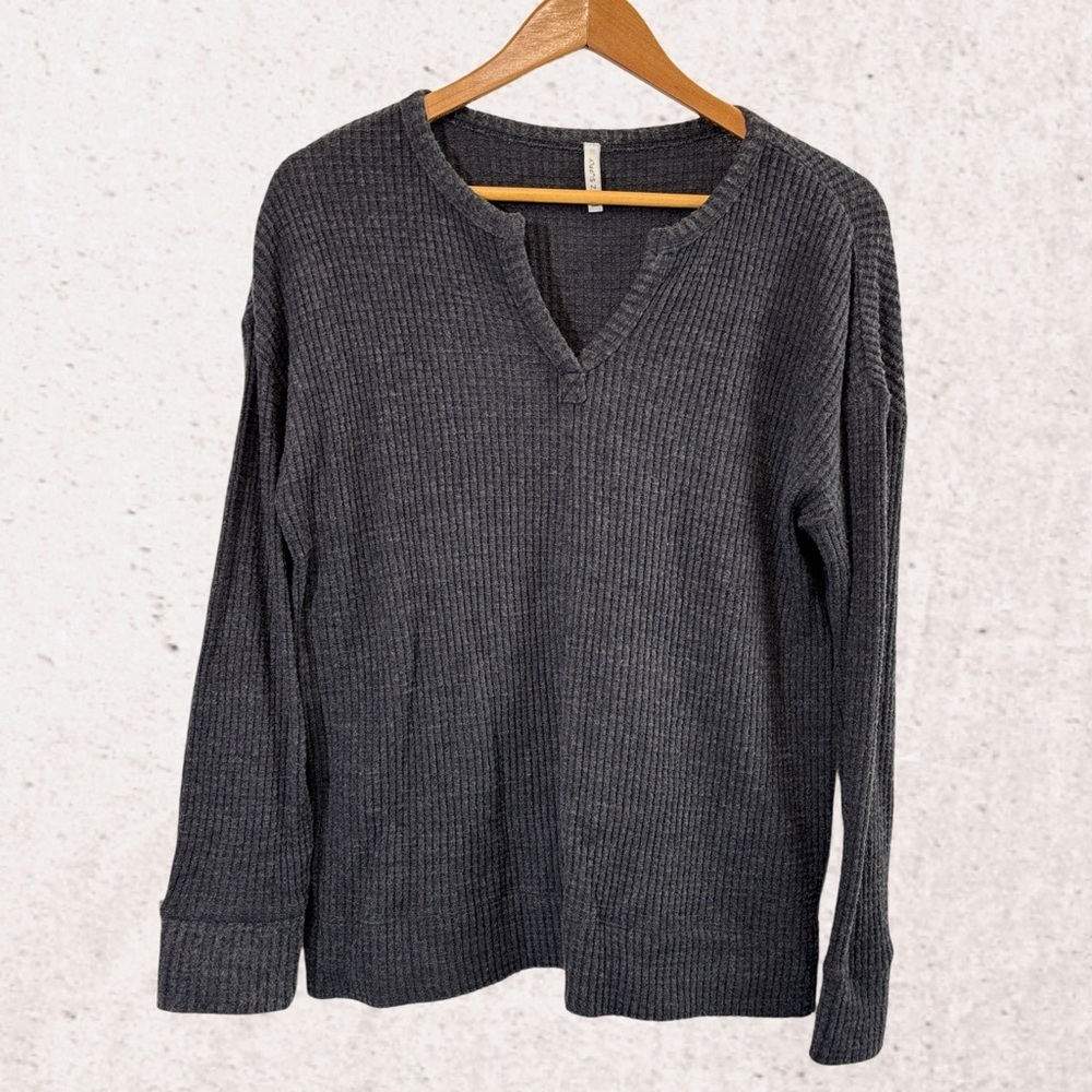 Z Supply Gray Long Sleeve Tee